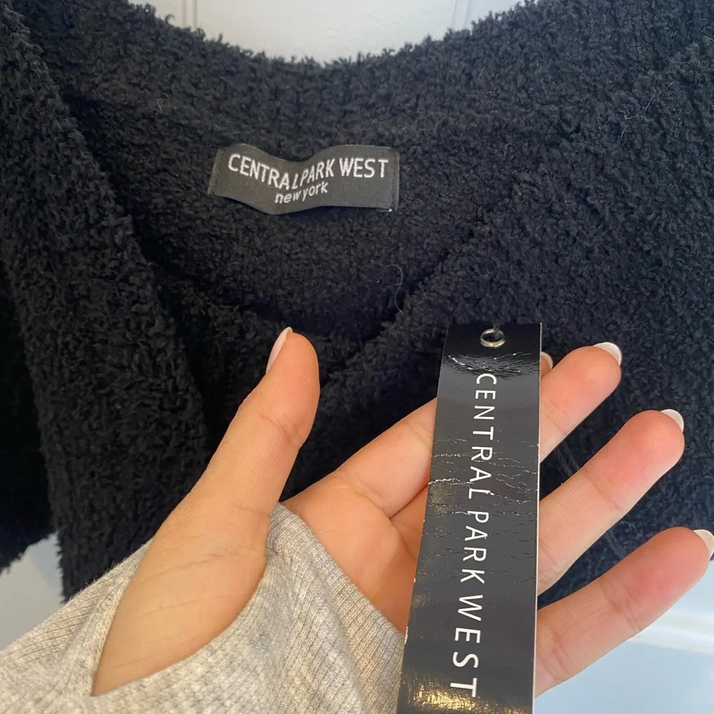 NEW Central Park West teddy black crop tank top size L/XL - Picture 7 of 8